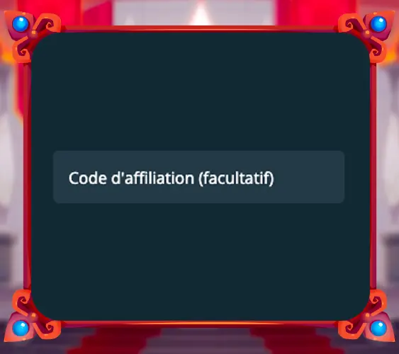 Saisir un code d’affiliation